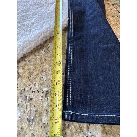 Roz & Ali Jeans Distressed Mid Rise Blue Womens Size 14 NWT - Picture 6 of 8